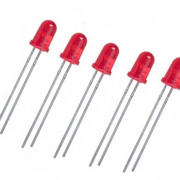 لامپ LED رنگ قرمز 5 میلمیتری