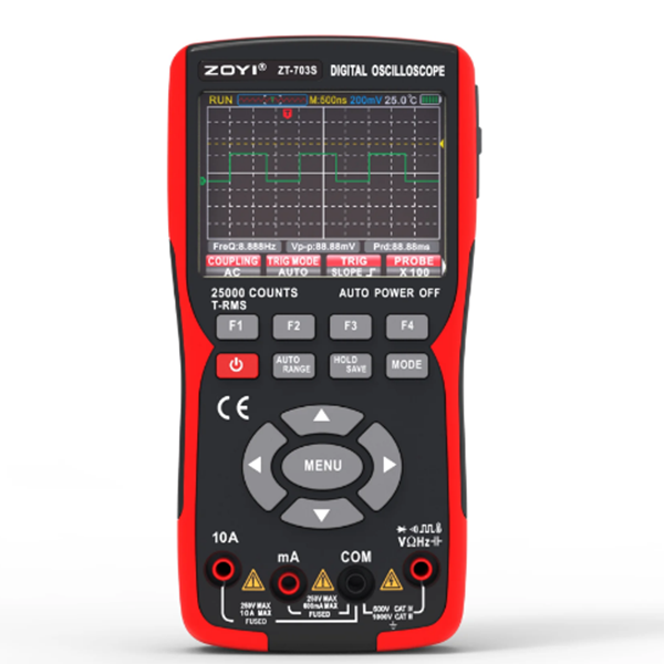 اسیلوسکوپ، مولتی متر و فانکشن ژنراتور زویی مدل ZOYI ZT-703S