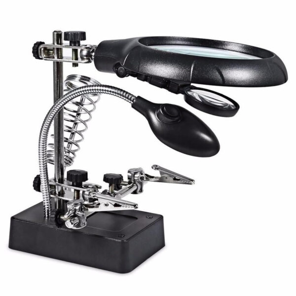 گیره مونتاژ ذره بین دار + پایه هویه مدل TE-800