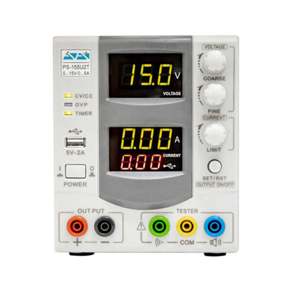 ADAK PS 155U2T DC Power Supply with USB and Speaker Tester